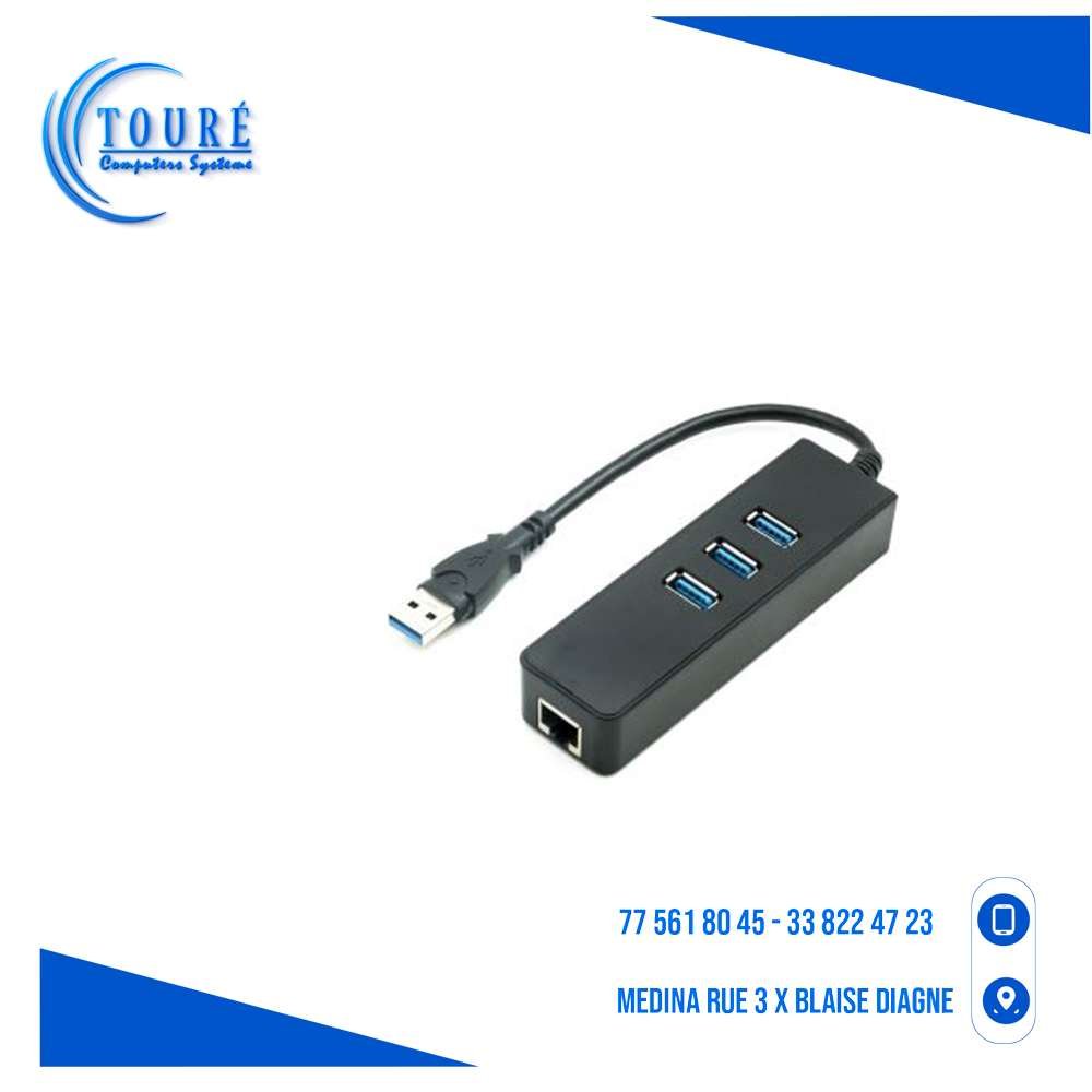 0604202669d41efb2c43f.jpeg USB 3.0 3 ports avec adaptateur Gigabit Ethernet LAN RJ45 – Image 1