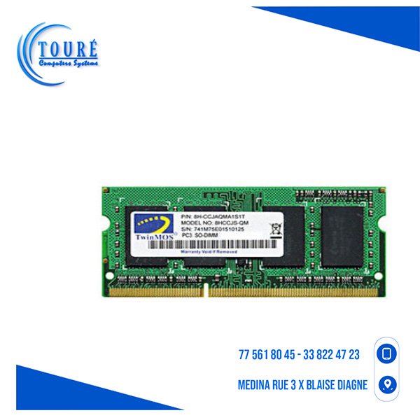 0604202669d4219fc6065.jpeg Barrette ram 8go ddr3 TwinMOS – Image 1