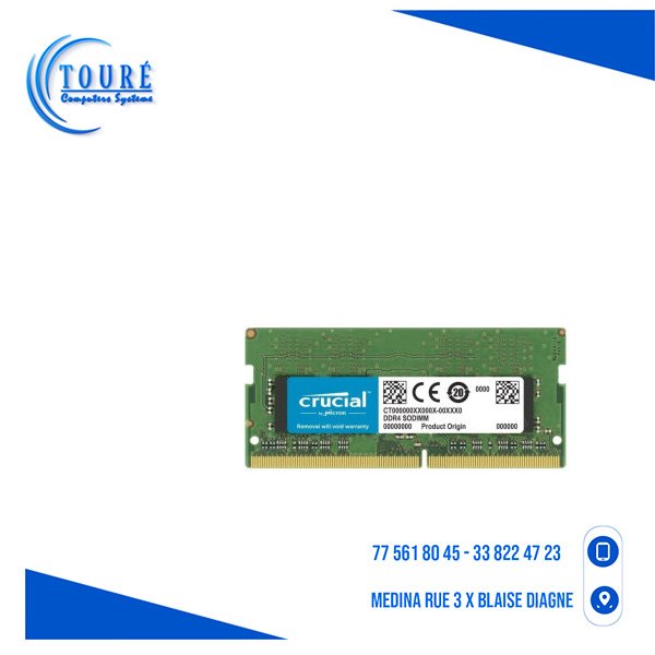 0604202669d421a0dfc7e.jpeg barrette ram 16goDDR4-2666 sodimm crucial basics – Image 1