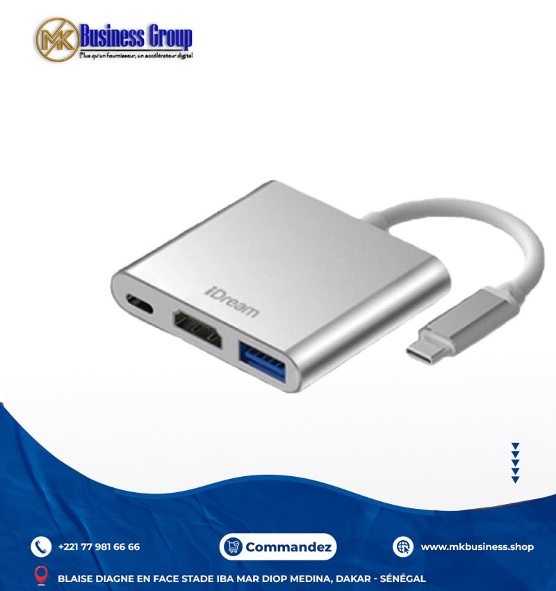 IMG-9110 USB-C Multi-Port Hub 3-in-1 MIICAM – Image 1